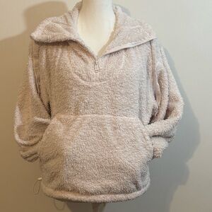 Free People Movement Pink Sherpa Half Zip Pullover Fleece Size XS